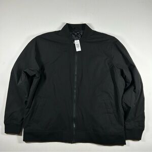 Mens Banana Republic Black Bomber Jacket New With Tags Size XXL Full Zip